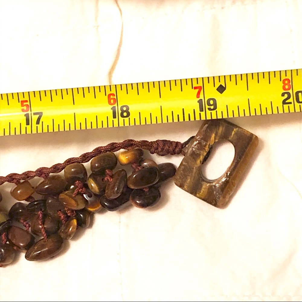 Host pick 🎉🎉 Tiger’s Eye Cascade Bib Knotted Necklace 19” - Picture 5 of 12